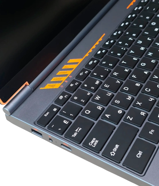 Ноутбук для работы и учебы HY160 (Intel N95/16"/1920x1200/16Gb/512GB SSD/Win 11 Pro) Grey with orange inserts - фото