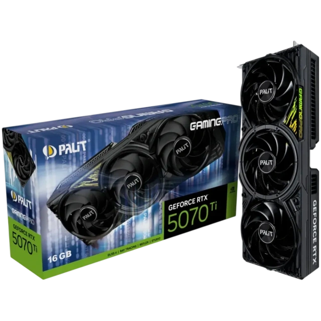 Видеокарта Palit GeForce RTX 5070 Ti GamingPro V1 (NE7507T019T2-GB2031Y), Retail купить! 