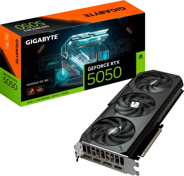 Видеокарта Gigabyte GeForce RTX 5050 GAMING OC 8Gb (GV-N5050GAMING OC-8GD), Retail купить! 