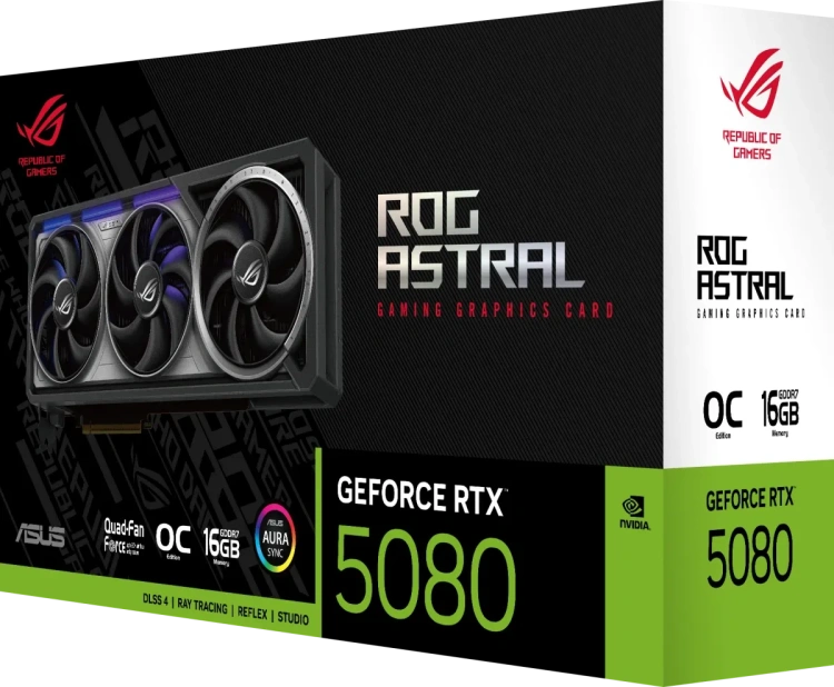 Видеокарта ASUS GeForce RTX 5080 ROG Astral OC 16Gb (ROG-ASTRAL-RTX5080-O16G-GAMING) купить! 