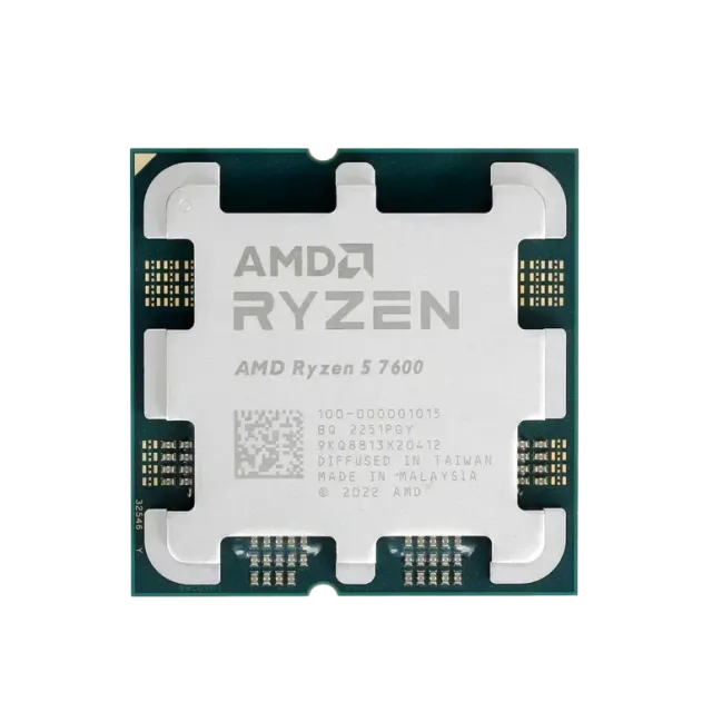 Процессор AMD Ryzen 5 7600 (3.8 ГГц - 5.1 ГГц / AM5 / кол-во ядер: 6  / TDP 65 Вт), OEM купить! 