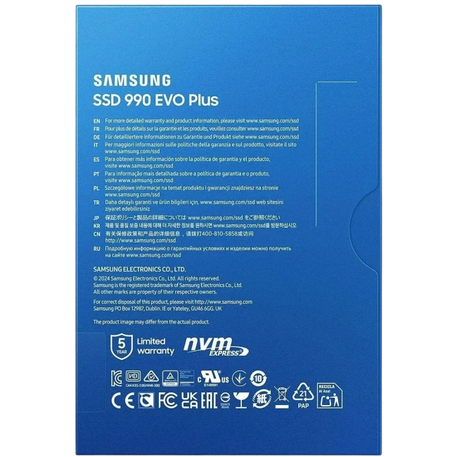 Твердотельный накопитель Samsung 1000 Gb 990 EVO PLUS (MZ-V9S1T0BW) купить! 