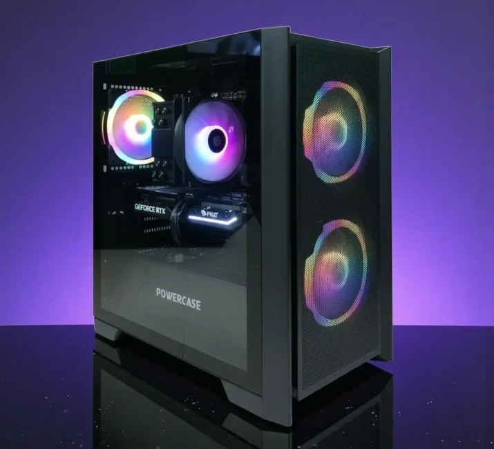 Игровой компьютер 991689 (Ryzen 5 7600X 4.7 ГГц/AMD B650/32 ГБ 6.0 ГГц/1024 SSD/RTX 5060 Ti 8 ГБ/Wi-Fi/650W/Powercase ALISIO Micro Z3B ARGB V2 ARGB Black) - купить по выгодной цене!