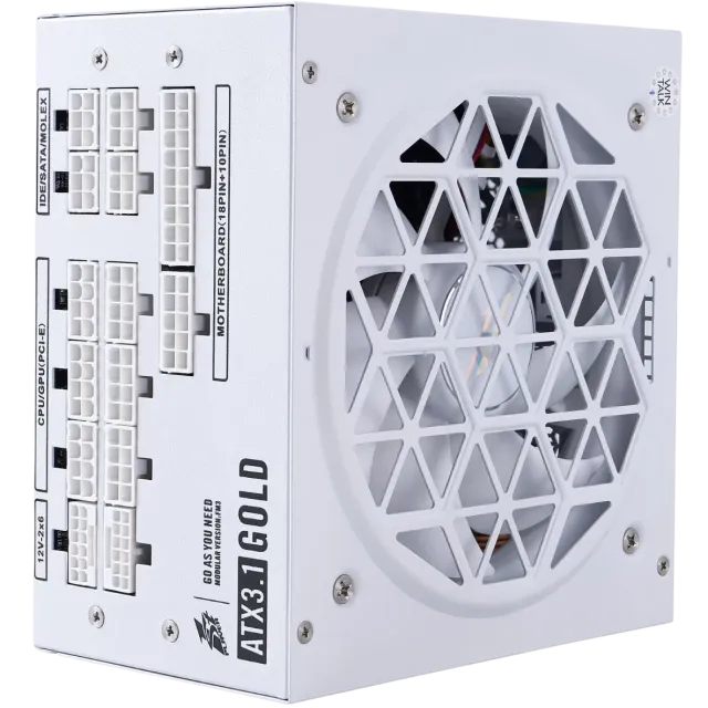 Блок питания 1STPLAYER 1200W NGDP GOLD White (HA-1200BA4-WH) 16 Pin (PCIe 5.1 Connector Cable Details) купить! 