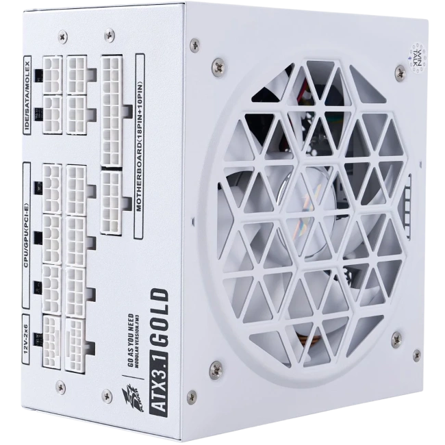 Блок питания 1STPLAYER 1200W NGDP GOLD White (HA-1200BA4-WH) 16 Pin (PCIe 5.1 Connector Cable Details) купить! 