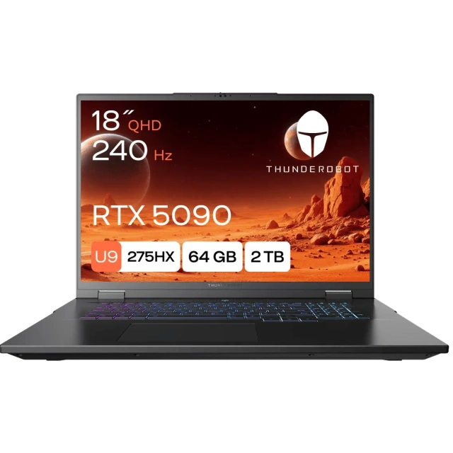 Ноутбук Thunderobot Zero 18 Pro (Ultra 9 275HX/18" 2560x1600/64Gb/8Tb SSD/NVIDIA RTX 5090 24Gb/Win 11 Home) Черный - фото