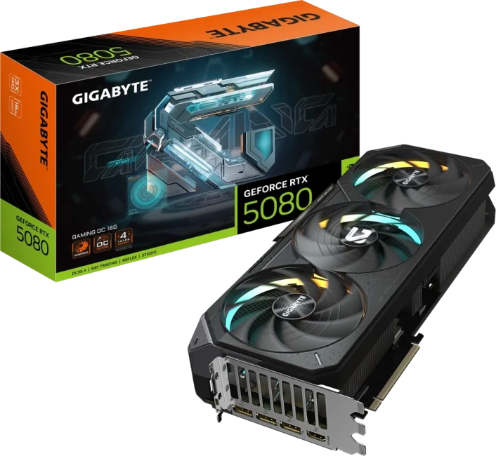 Видеокарта Gigabyte GeForce RTX 5080 GAMING OC 16Gb (GV-N5080GAMING OC-16GD), Retail купить! 