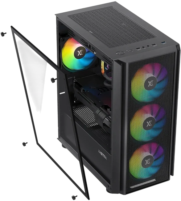 Компьютерный корпус XASTRA A402M 4ARGB Black (A402M-4FC12A-BK) купить! 
