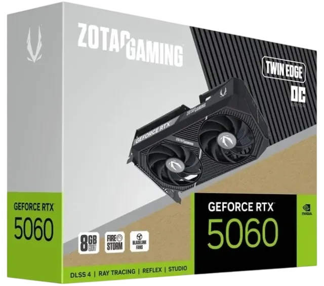 Видеокарта Zotac GeForce RTX 5060 Twin Edge OC 8Gb (ZT-B50600H-10M), Retail купить! 