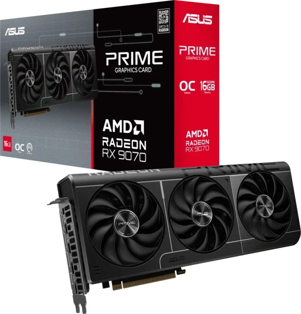 Видеокарта ASUS Radeon RX 9070 OC 16Gb (PRIME-RX9070-O16G), Retail купить! 