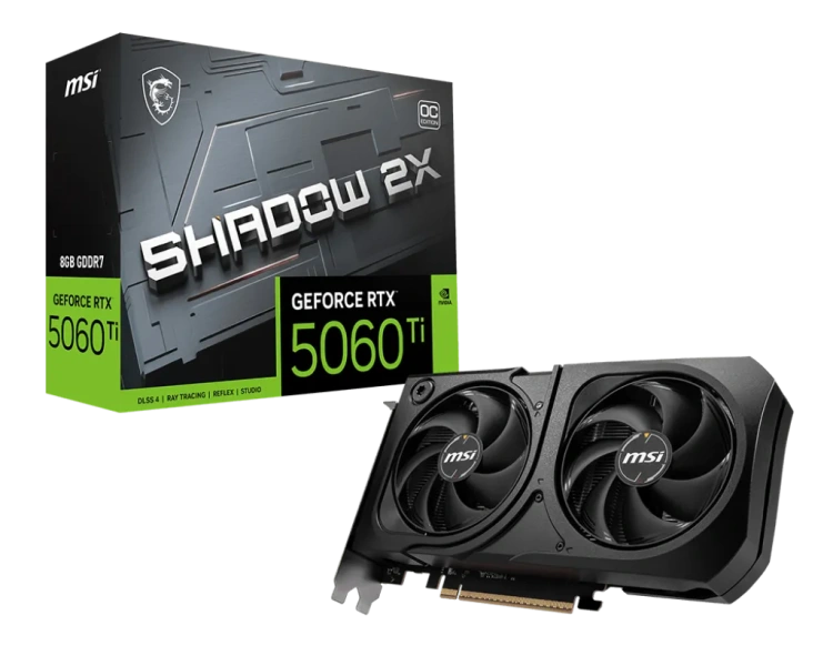 Видеокарта MSI GeForce RTX 5060 Ti 8G SHADOW 2X OC PLUS (G506T-8S2CP) купить! 