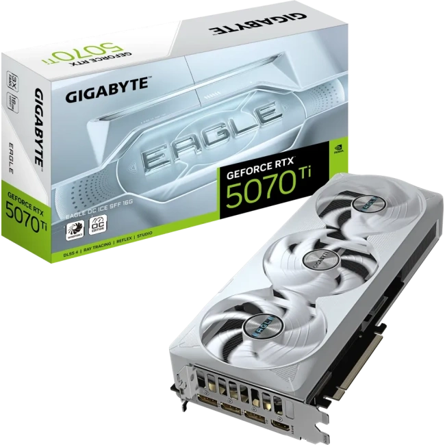 Видеокарта Gigabyte GeForce RTX 5070 Ti EAGLE OC ICE SFF 16Gb (GV-N507TEAGLEOC ICE-16GD), Retail купить! 
