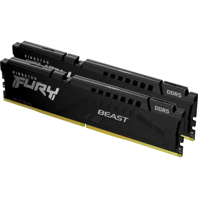Оперативная память DDR5 32Gb 6400MHz Kingston Fury Beast (KF564C32BBK2-32) (2x16Gb KIT) купить! 
