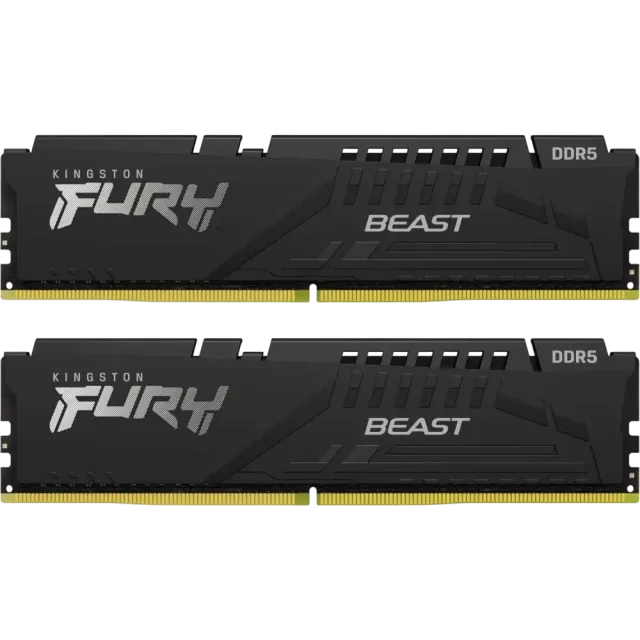 Оперативная память DDR5 32Gb 6400MHz Kingston Fury Beast (KF564C32BBK2-32) (2x16Gb KIT) купить! 