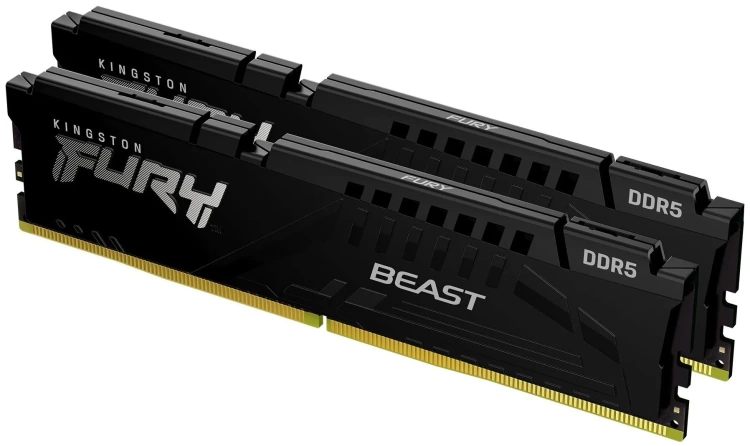 Оперативная память DDR5 32 ГБ 5200 МГц Kingston FURY Beast Black (KF552C40BBK2-32) модулей 2 шт. купить! 