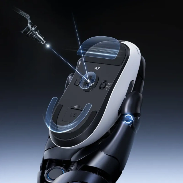 Мышь беспроводная Mchose A7 ultra, радиоканал/bluetooth, 8KHz, белая
