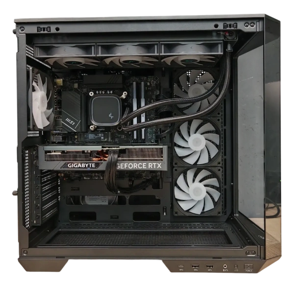 Игровой компьютер 990336 (Core Ultra 7 265K 3,9 ГГц/Intel Z890/96 ГБ DDR5 6 ГГц/1024 ГБ/RX 9070 XT 16 ГБ/Wi-Fi/1000W/MSI MAG Pano 100R PZ Black) - купить по выгодной цене!