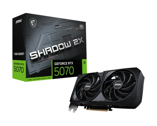 Видеокарта MSI GeForce RTX 5070 12G SHADOW 2X OC (G5070-12S2C), Retail купить! 