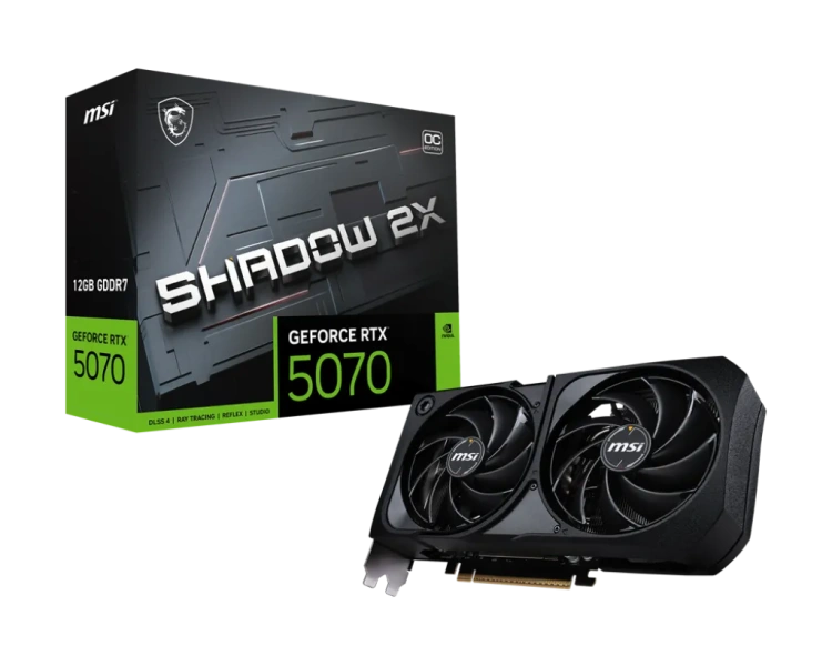 Видеокарта MSI GeForce RTX 5070 12G SHADOW 2X OC (G5070-12S2C), Retail купить! 