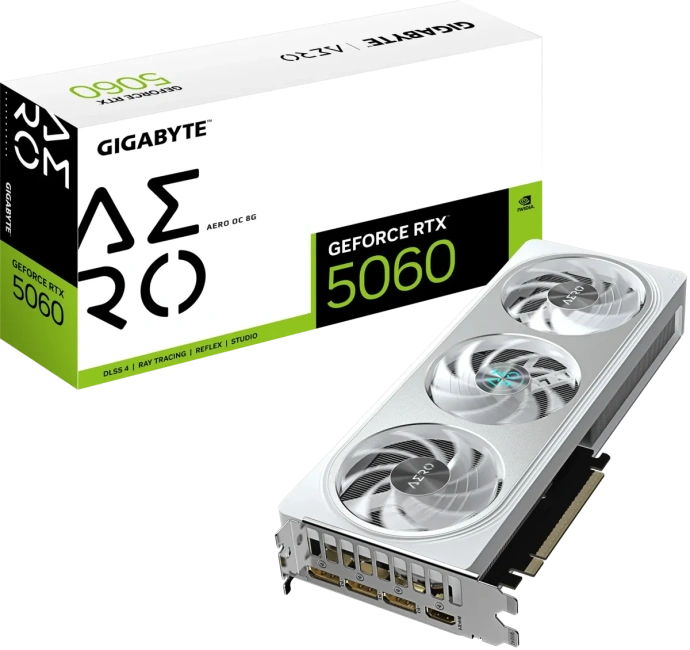 Видеокарта Gigabyte GeForce RTX 5060 AERO OC (GV-N5060AERO OC-8GD), Retail купить! 