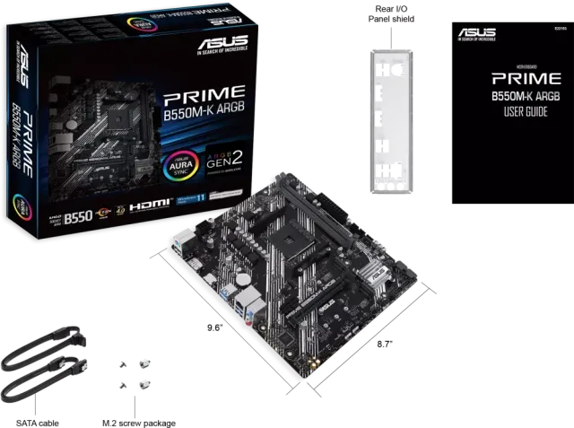 Материнская плата ASUS PRIME B550M-K ARGB (90MB1GC0-M0EAY0) купить! 