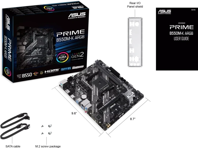 Материнская плата ASUS PRIME B550M-K ARGB (90MB1GC0-M0EAY0) купить! 