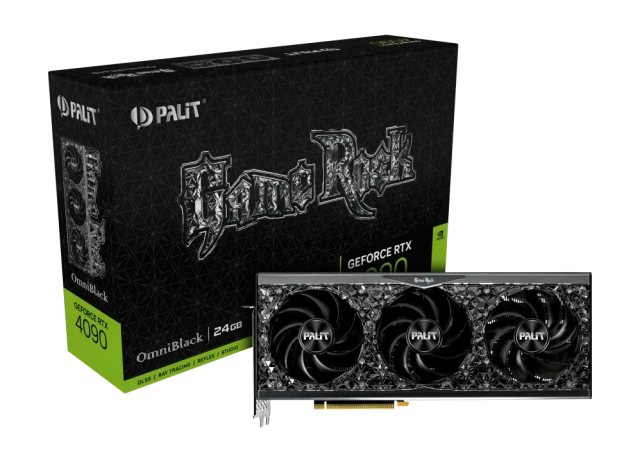 Видеокарта Palit GeForce RTX 4090 GameRock OmniBlack (NED4090019SB-1020Q) Retail купить! 