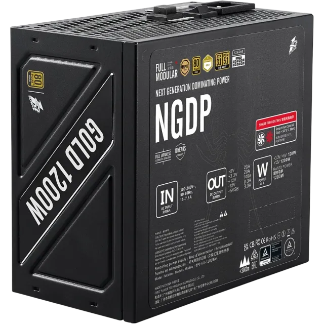Блок питания 1STPLAYER 1200W NGDP GOLD Black (HA-1200BA4) 16 Pin (PCIe 5.1 Connector Cable Details) купить! 