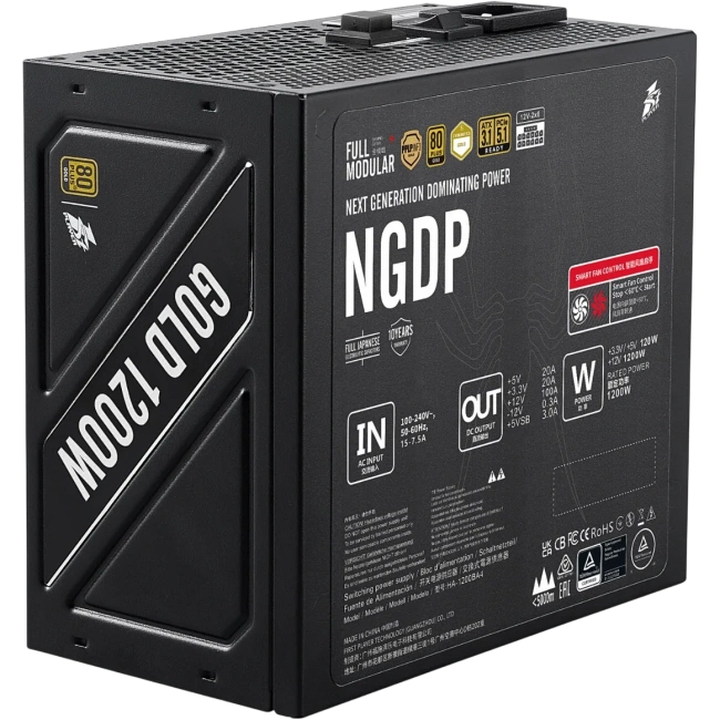 Блок питания 1STPLAYER 1200W NGDP GOLD Black (HA-1200BA4) 16 Pin (PCIe 5.1 Connector Cable Details) купить! 