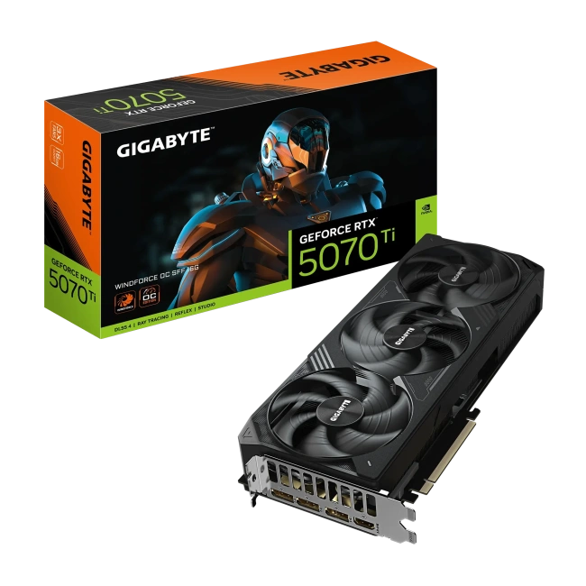 Видеокарта Gigabyte GeForce RTX 5070 Ti WINDFORCE OC SFF 16Gb (GV-N507TWF3OC-16GD), Retail купить! 