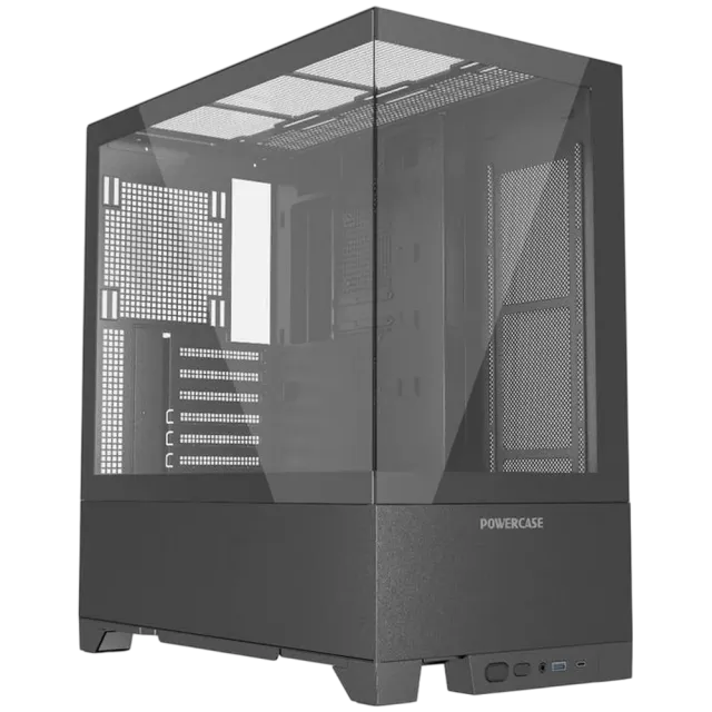 Компьютерный корпус Powercase Vision Black V2 TG Black (CVBAV2-L0) купить! 