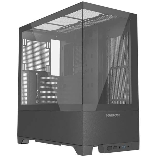 Компьютерный корпус Powercase Vision Black V2 TG Black (CVBAV2-L0) купить! 