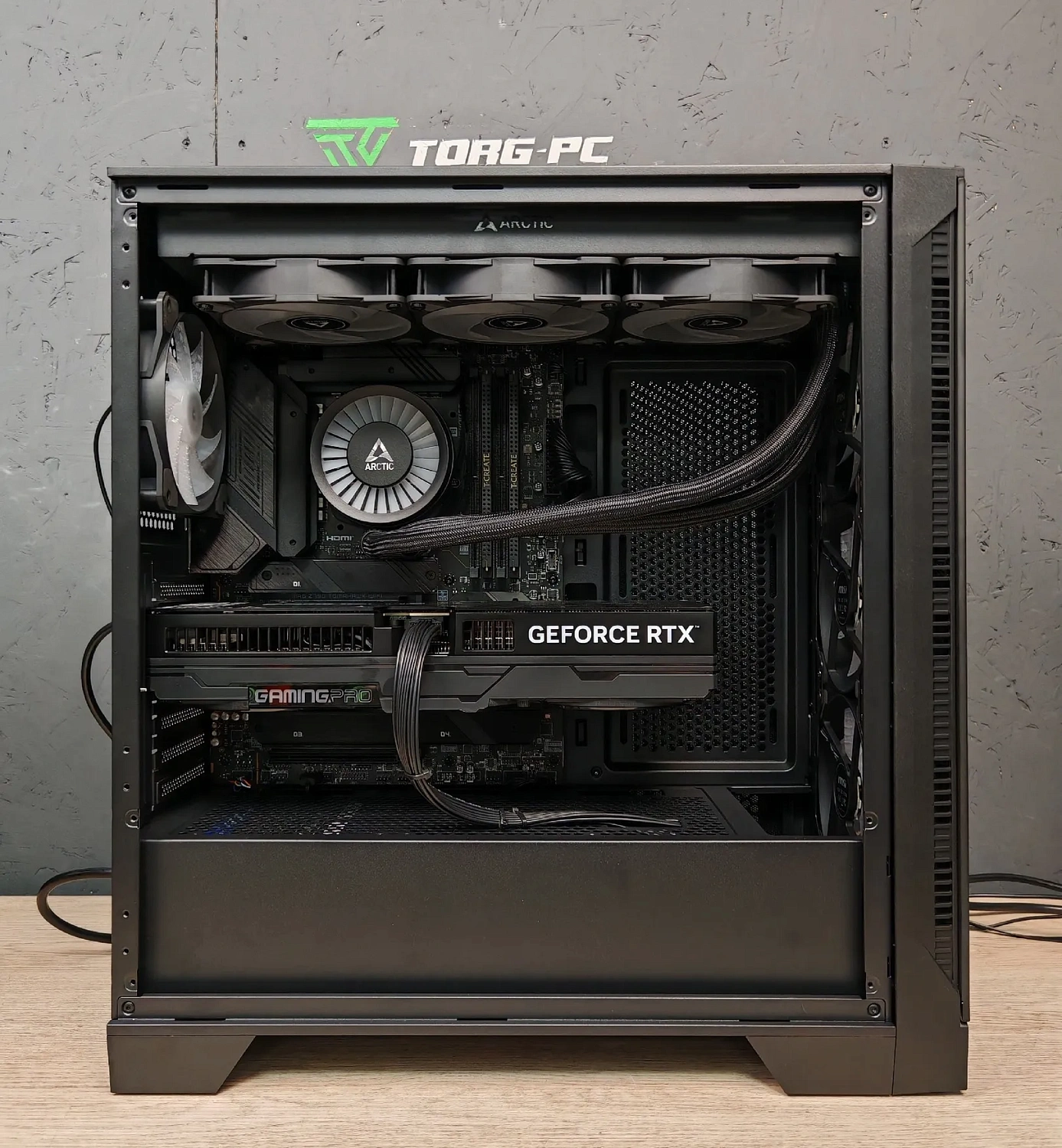 Игровой компьютер 990264 (Core Ultra 5 225F 3,3 ГГц/Intel B860/32 ГБ DDR5 6 ГГц/2048 ГБ/RTX 5060 Ti 16 ГБ/Wi-Fi/800W/Geometric Future Model 5 ARGB Black Gray)