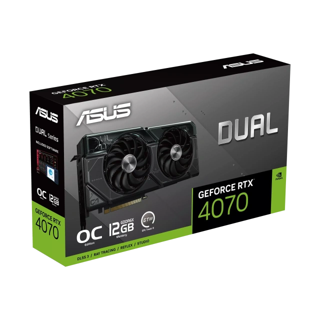 Видеокарта ASUS Dual GeForce RTX 4070 OC Edition 12GB (DUAL-RTX4070-O12G), Retail купить! 