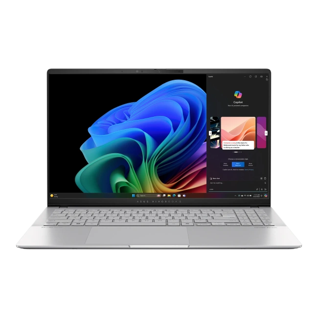 Ноутбук Asus Vivobook S 15 S5507QAD-PS96 (Snapdragon X Elite/15.6"/3K/OLED/Touch/16Gb/1Tb SSD/Adreno/Win 11 H) Silver - фото