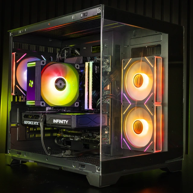Игровой компьютер 995447 (Core i5-14400 2.5 ГГц/Intel B760/16 ГБ DDR4 3.2 ГГц/512 ГБSSD /RTX 5060 8 ГБ/Wi-Fi/650W/1STPLAYER MEGAVIEW MV6-TP ARGB Black) - купить по выгодной цене!