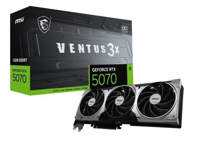 Видеокарта MSI GeForce RTX 5070 12G VENTUS 3X OC (G5070-12V3C), Retail купить! 