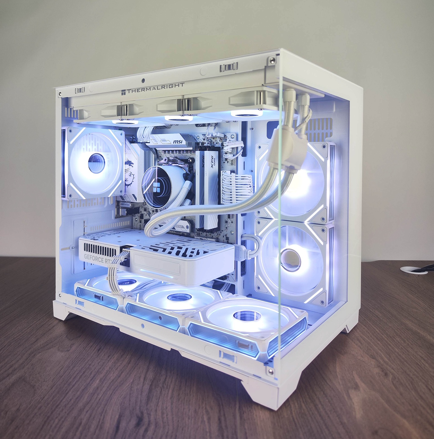 Компьютерный корпус 1STPLAYER MEGAVIEW MV6-TP ARGB White (MV6-TP-WH-2FC7R-W-1FC7-W)