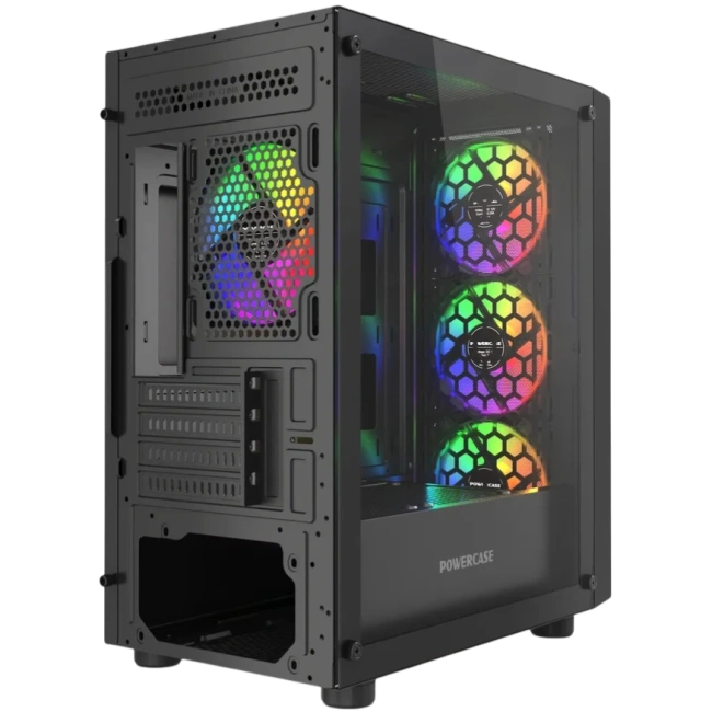 Компьютерный корпус Powercase Mistral Micro EM19 TG ARGB Black (CMMEM19B-A4) купить! 