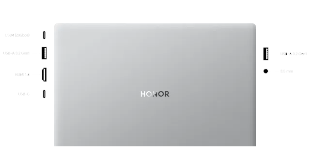 Ноутбук HONOR MagicBook X16 Plus (Ryzen 7 8845HS/16.1"/2560x1600/32Gb/2Tb SSD/Radeon 780M/Win 11 Home) Silver - фото