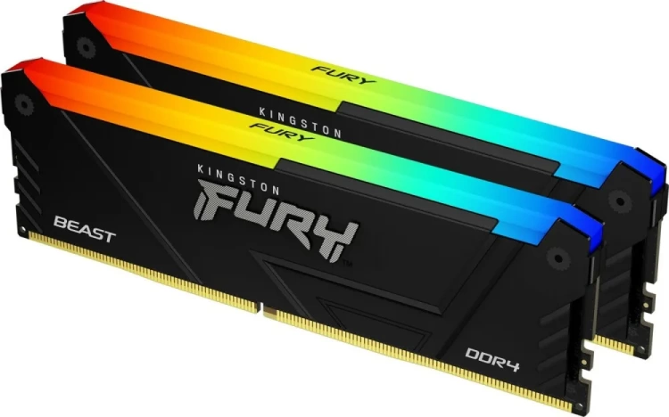 Оперативная память DDR4 32Gb 3600MHz Kingston Fury Beast RGB (KF436C18BB2AK2/32) (2x16Gb KIT) купить! 