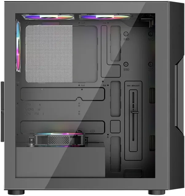 Компьютерный корпус 1STPLAYER TRILOBITE T7-P RGB Black (T7-P-BK-4F1) купить! 