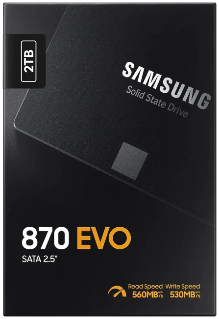 Твердотельный накопитель SSD 2 ТБ 2.5" SATA Samsung 870 EVO (MZ-77E2T0BW) купить! 