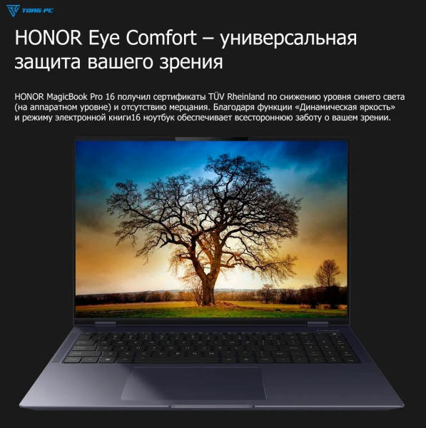 Ноутбук HONOR MagicBook Pro 16 DRA-5411 (Ultra 5 125H/16.1"/3072x1920/24GB/1TB SSD/Intel Arc/Win 11 Home) 5301AJBQ - фото