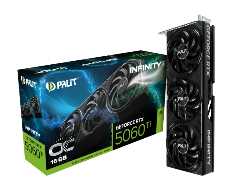 Видеокарта Palit GeForce RTX 5060 Ti Infinity 3 OC (NE7506TS19T1-GB2061S), Retail купить! 