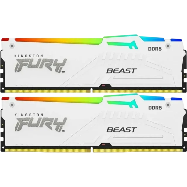 Оперативная память 32 Gb 6800 MHz Kingston FURY Beast RGB White (KF568C34BWEAK2-32) купить! 