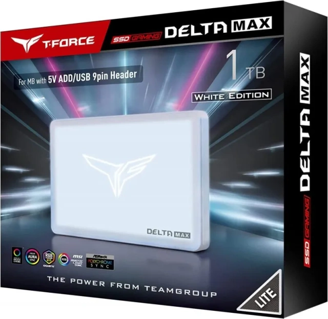Твердотельный накопитель SSD 1 ТБ 2.5" SATA Team Group T-FORCE DELTA MAX RGB LITE White (T253TM001T0C425) купить! 