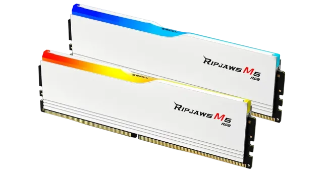 Оперативная память DDR5 64 Gb 6000 MHz G.Skill RIPJAWS M5 RGB White (F5-6000J3238G32GX2-RM5RW) купить! 