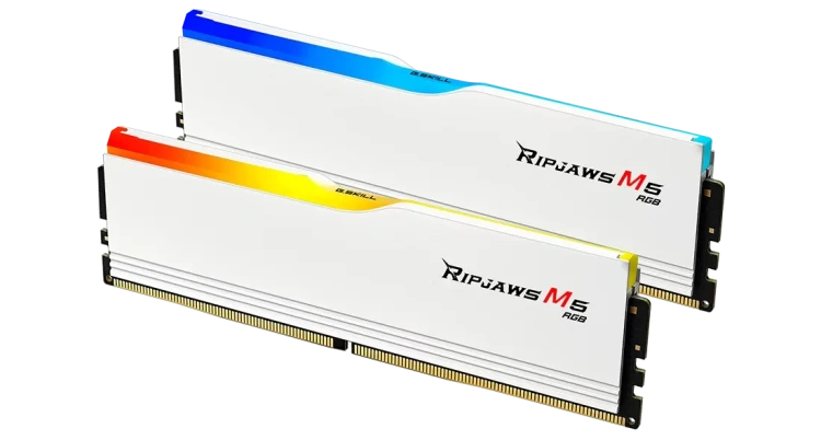 Оперативная память DDR5 64 Gb 6000 MHz G.Skill RIPJAWS M5 RGB White (F5-6000J3238G32GX2-RM5RW) купить! 